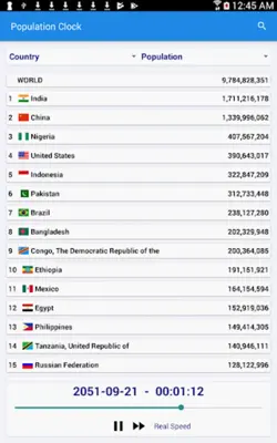 World Population Clock android App screenshot 2